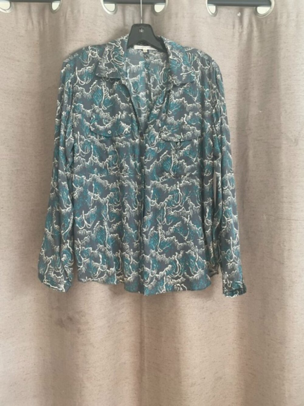 Burning Torch Silk and Viscose Blouse